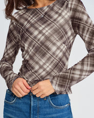 Plaid See Through Tee