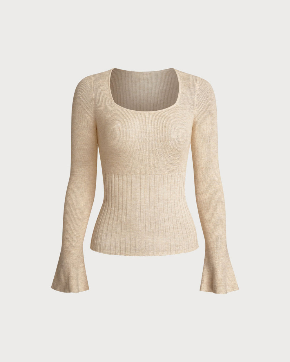 Apricot Bell Sleeve Knit Tee