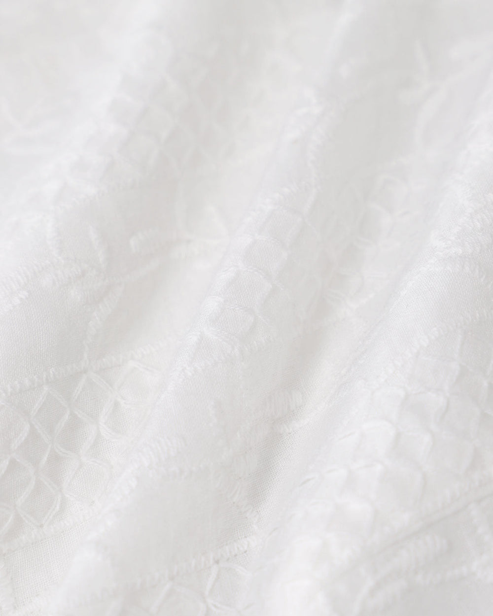 White Textured Boat Neck Button Vest