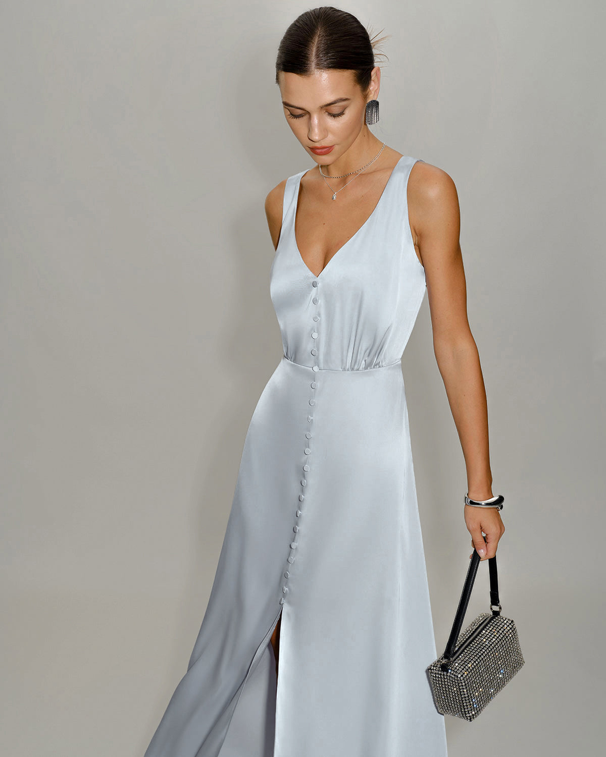 A-Line Sleeveless Maxi Dress