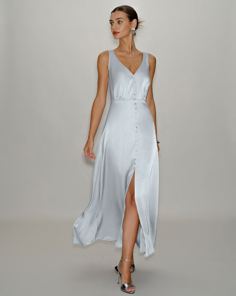 A-Line Sleeveless Maxi Dress