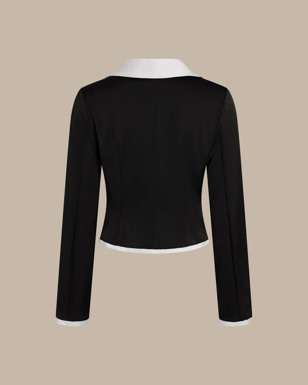 Black Collar Satin Blouse