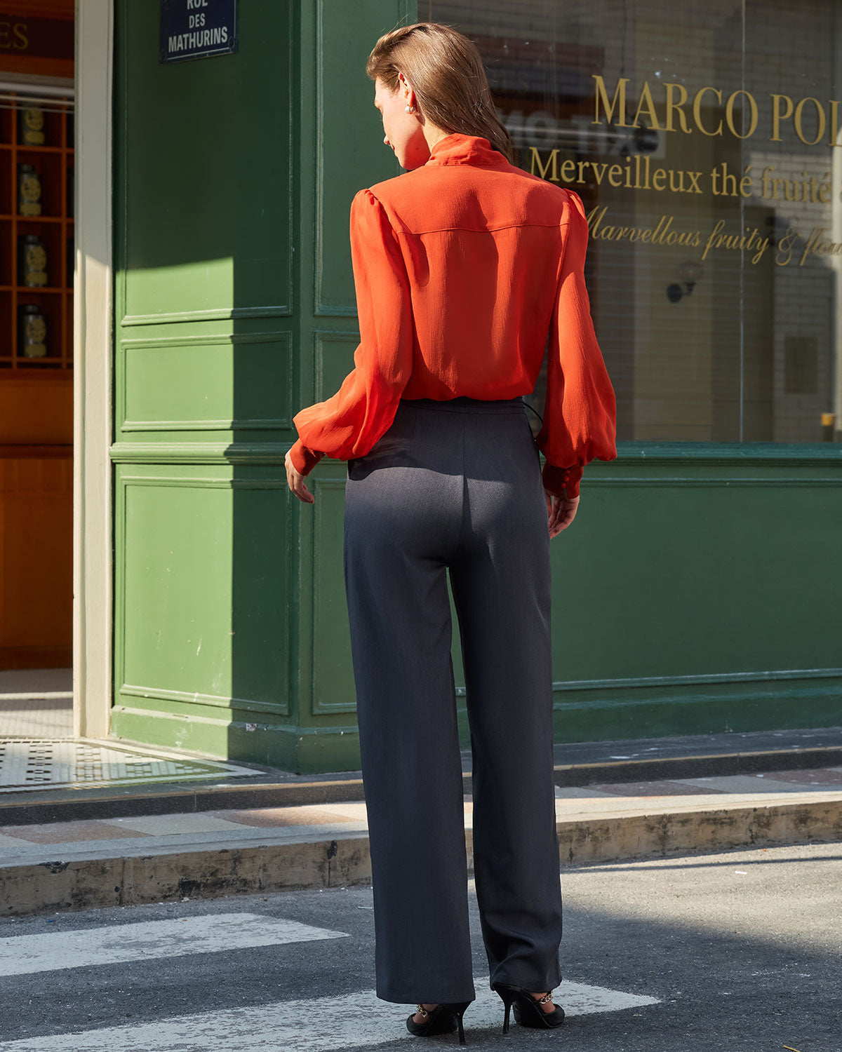 Natural Waisted Casual Straight Pants