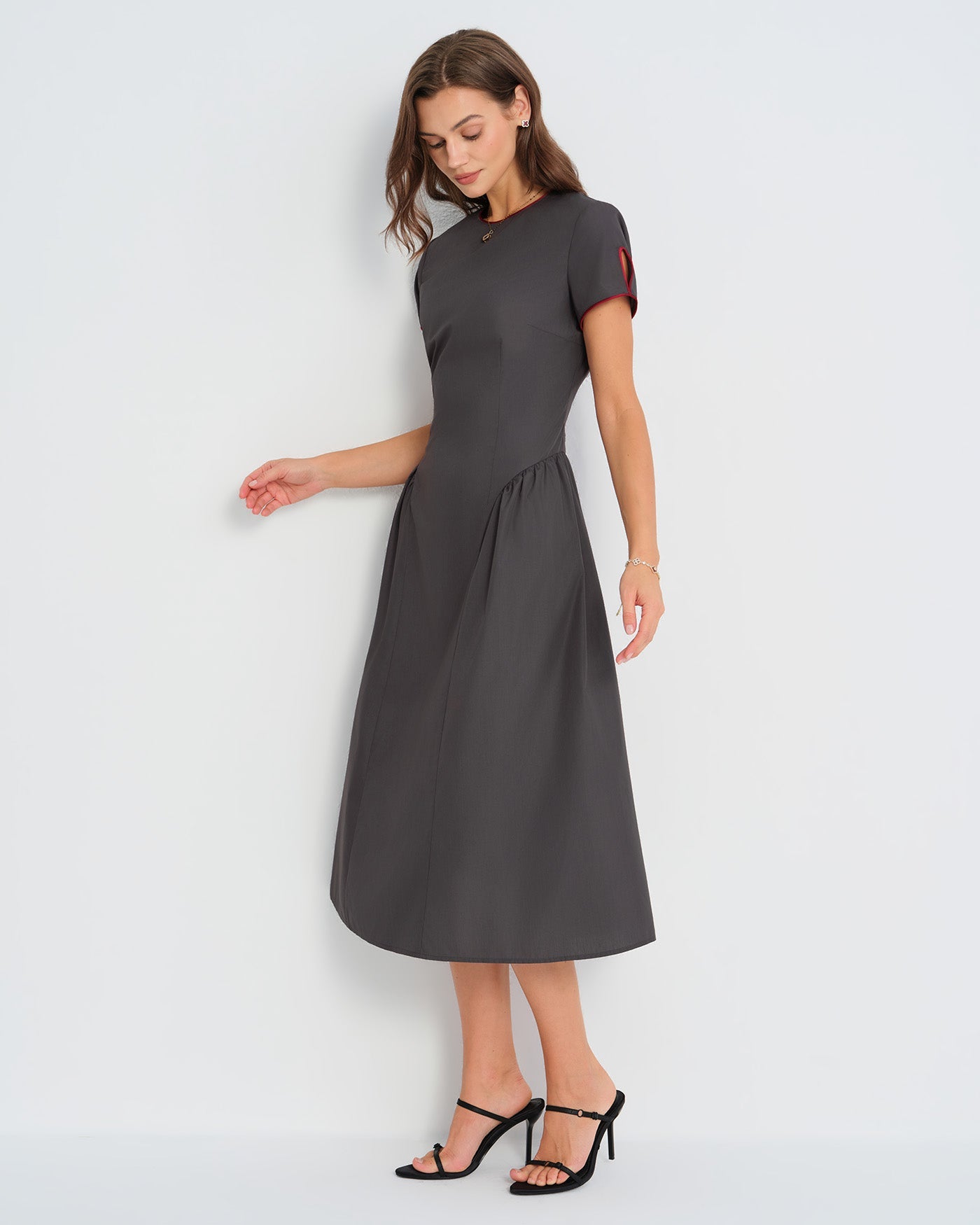 Round Neck Midi Dress