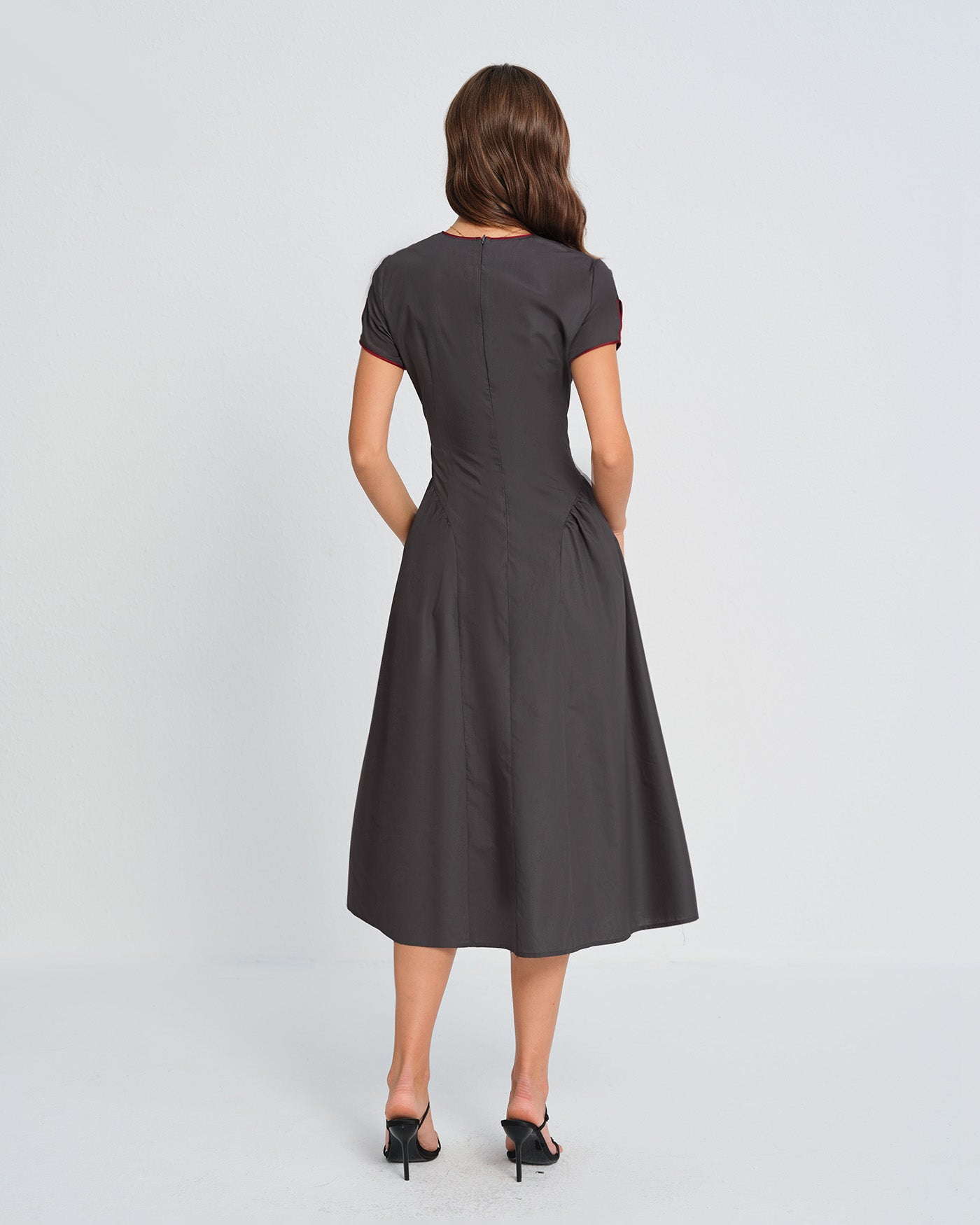 Round Neck Midi Dress