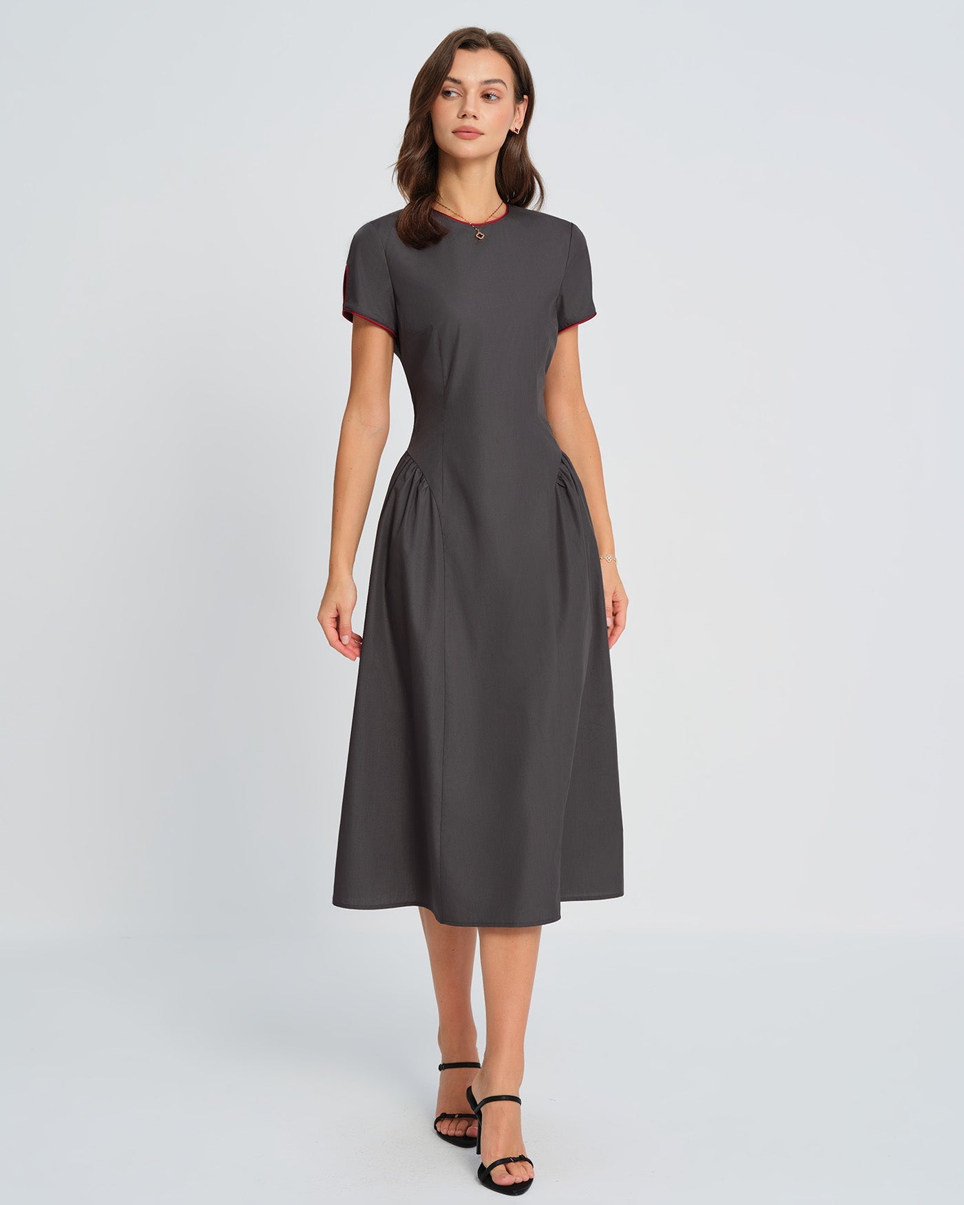 Round Neck Midi Dress