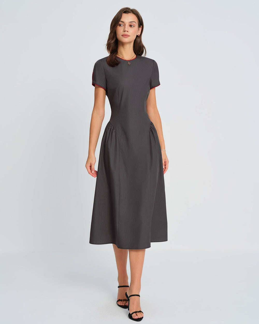 Round Neck Midi Dress