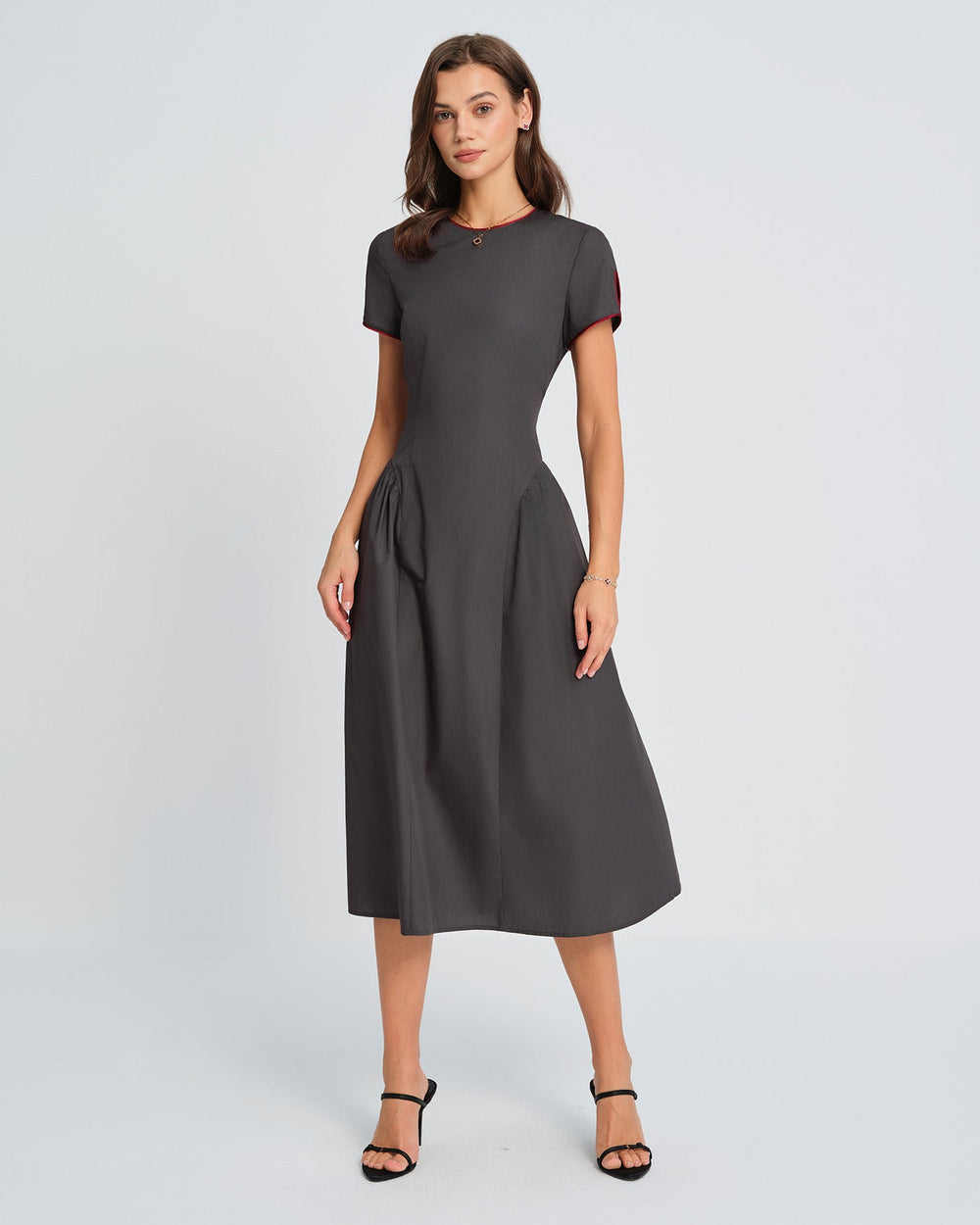 Round Neck Midi Dress