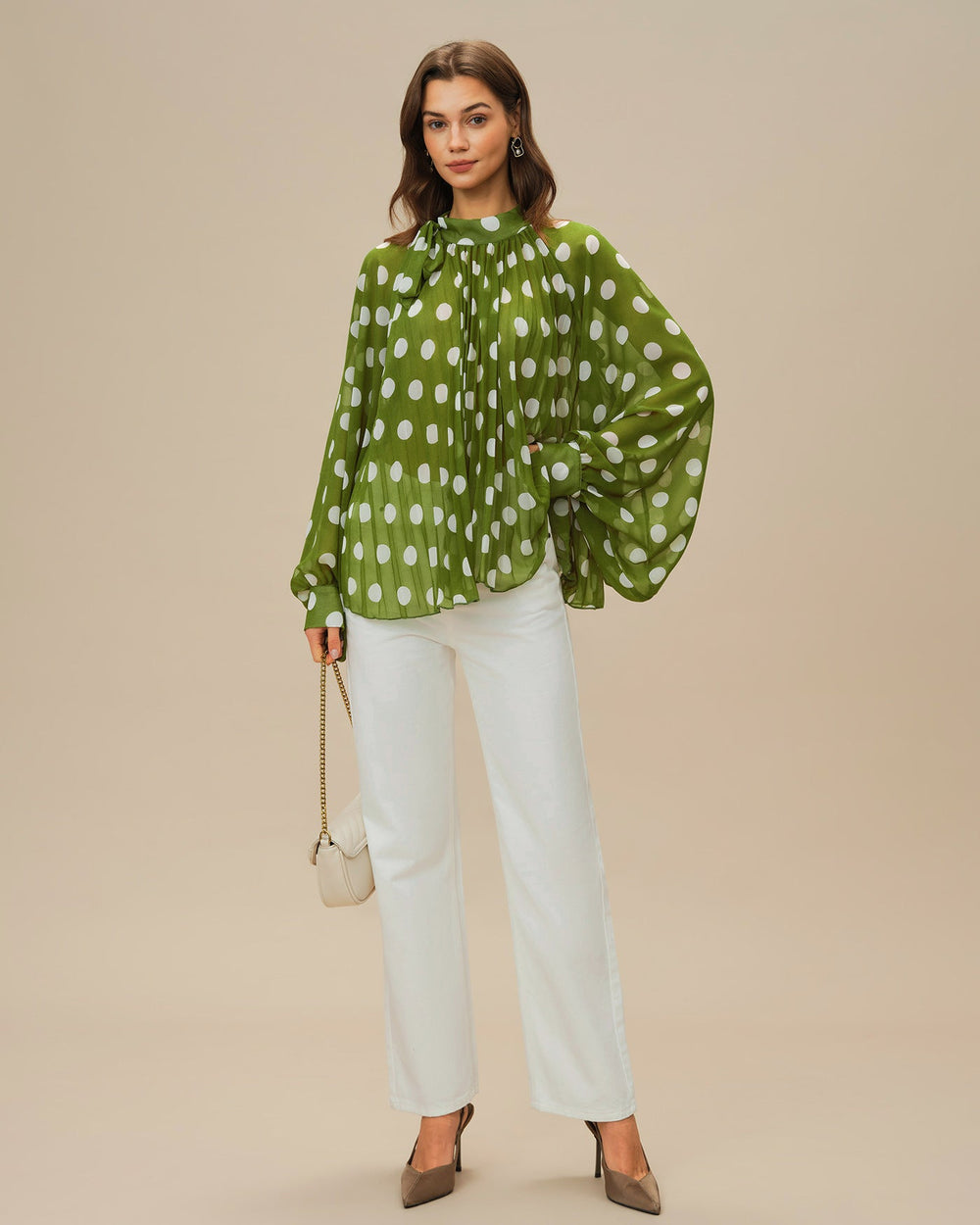 Green Lantern Sleeve Polka Dot Shirt