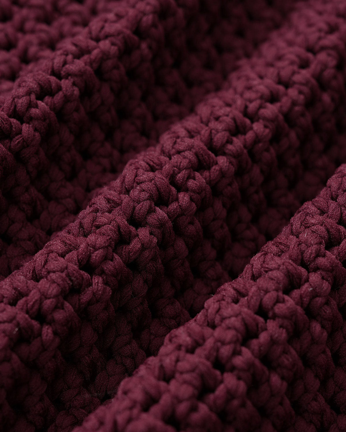 Wine Red Single Breasted Casual Knit Cardigan