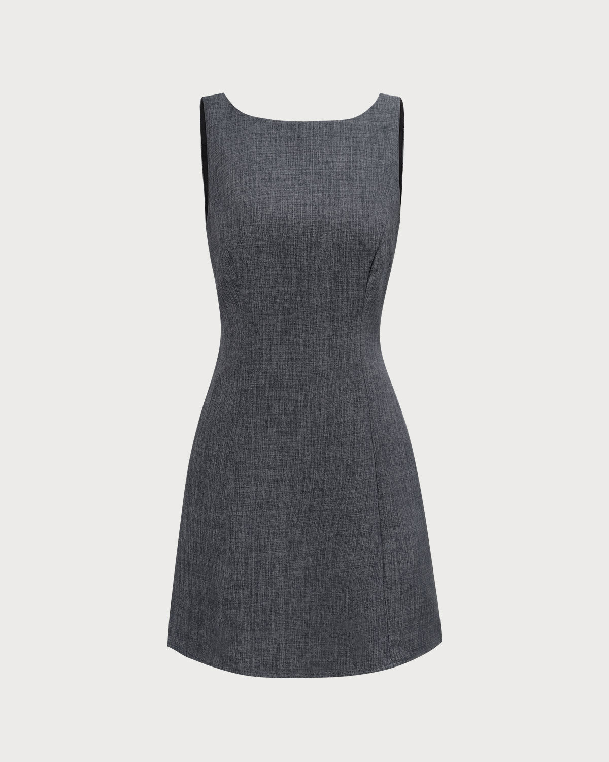 The Boat Neck Sleeveless Mini Dress