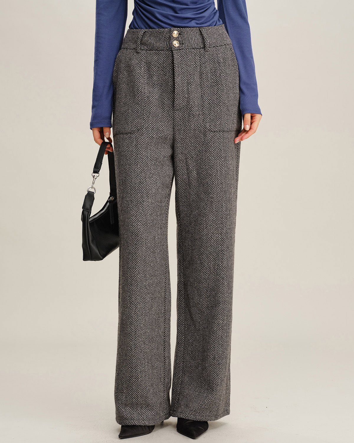 Tweed Straight Pants