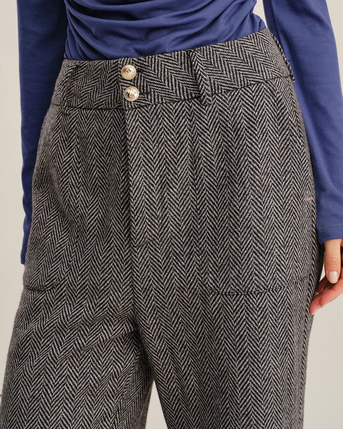 Tweed Straight Pants
