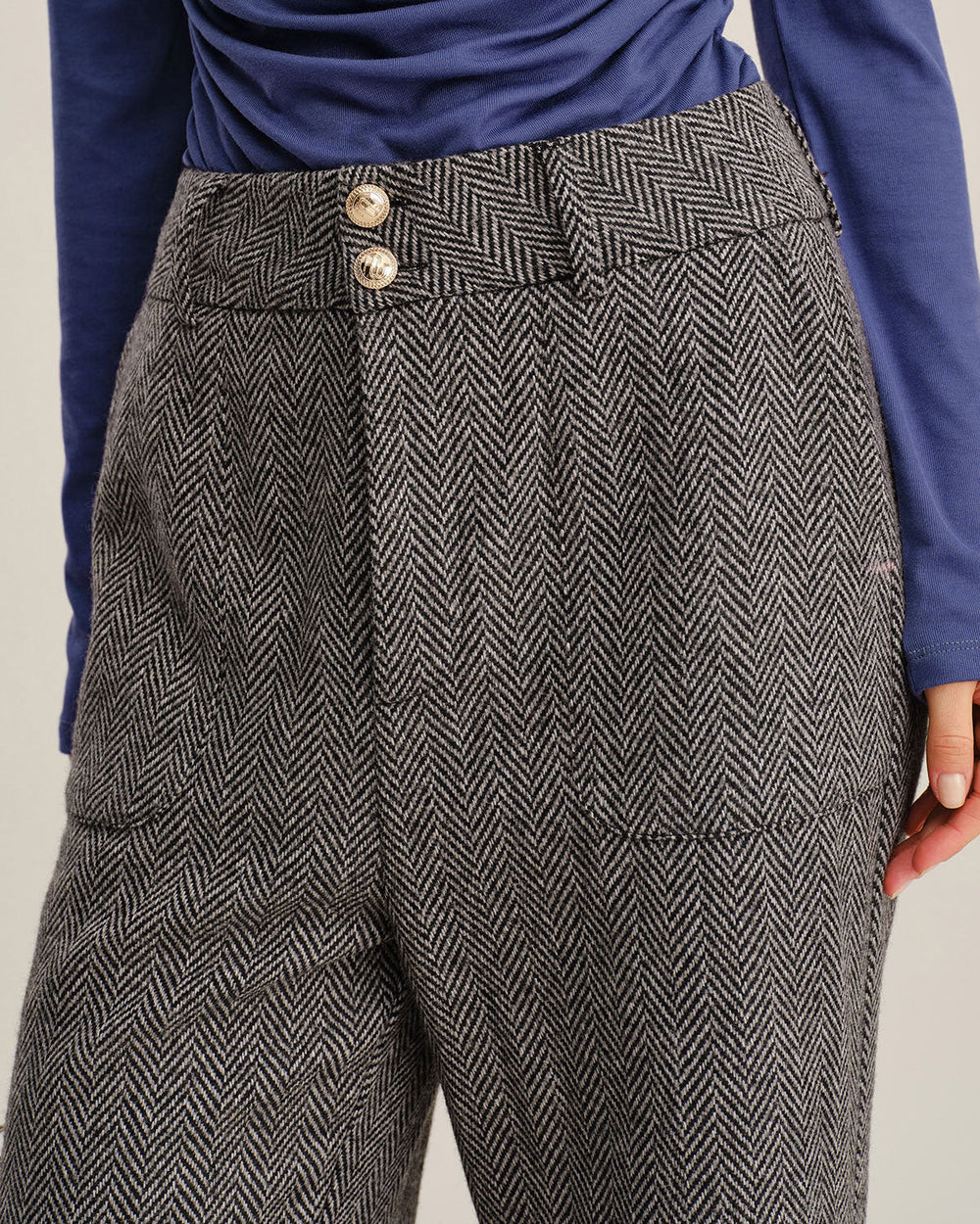 Tweed Straight Pants