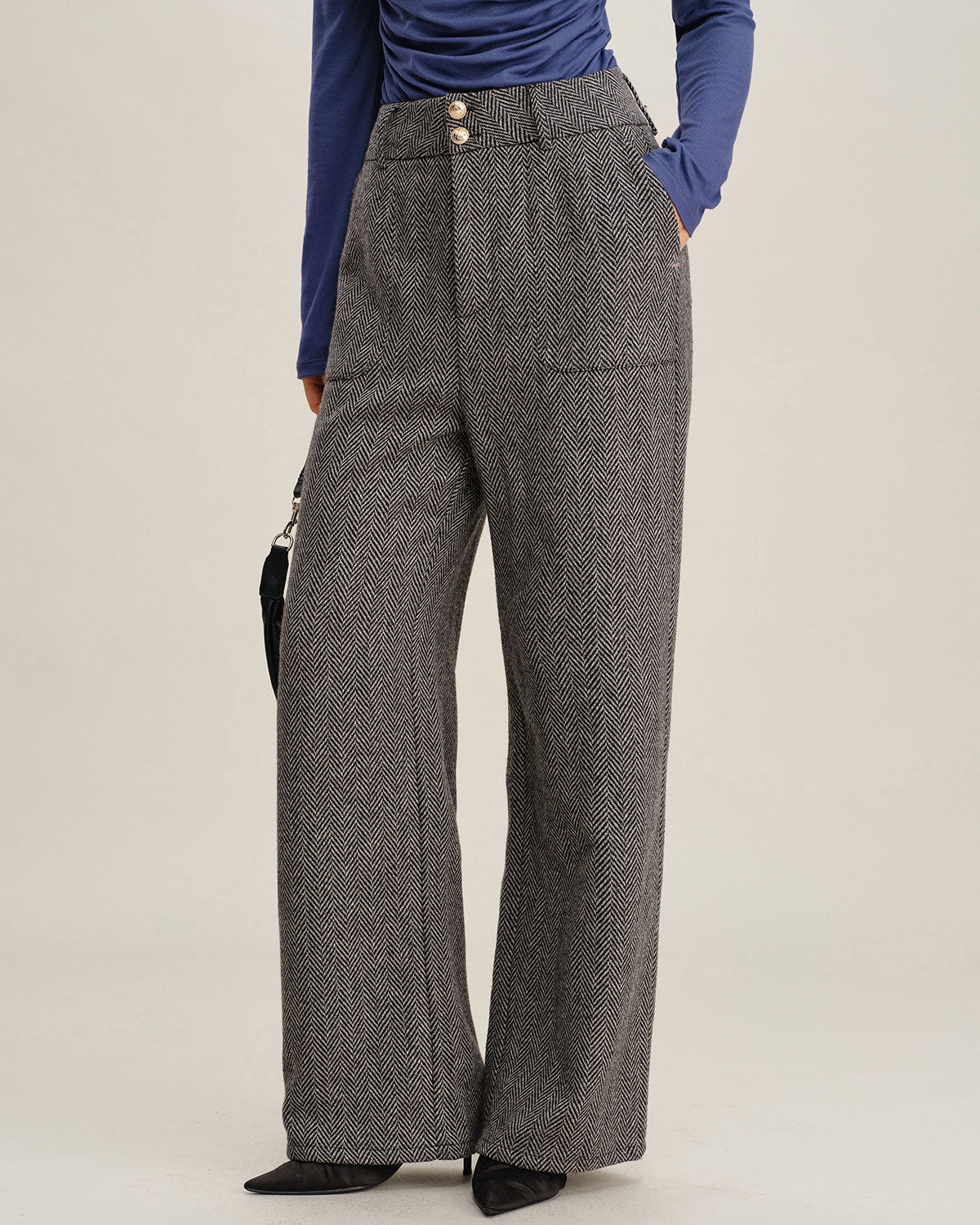 Tweed Straight Pants