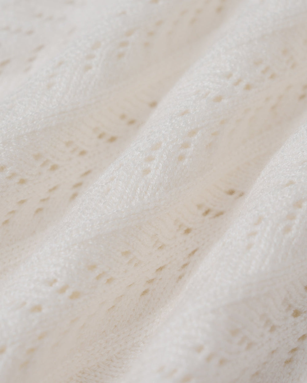 White Square Neck Textured Tee