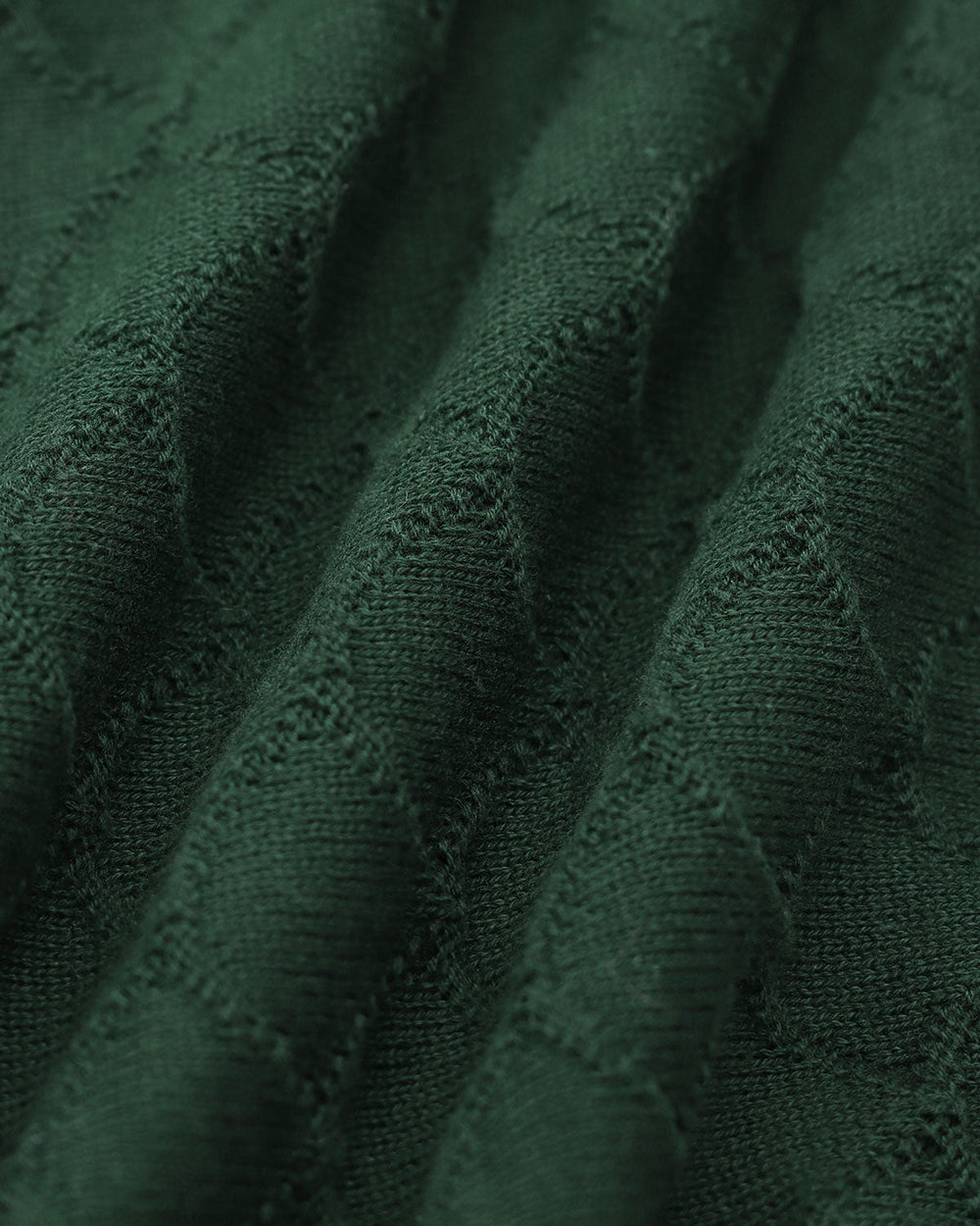 The Green Lapel Ribbed Textured Knit Top