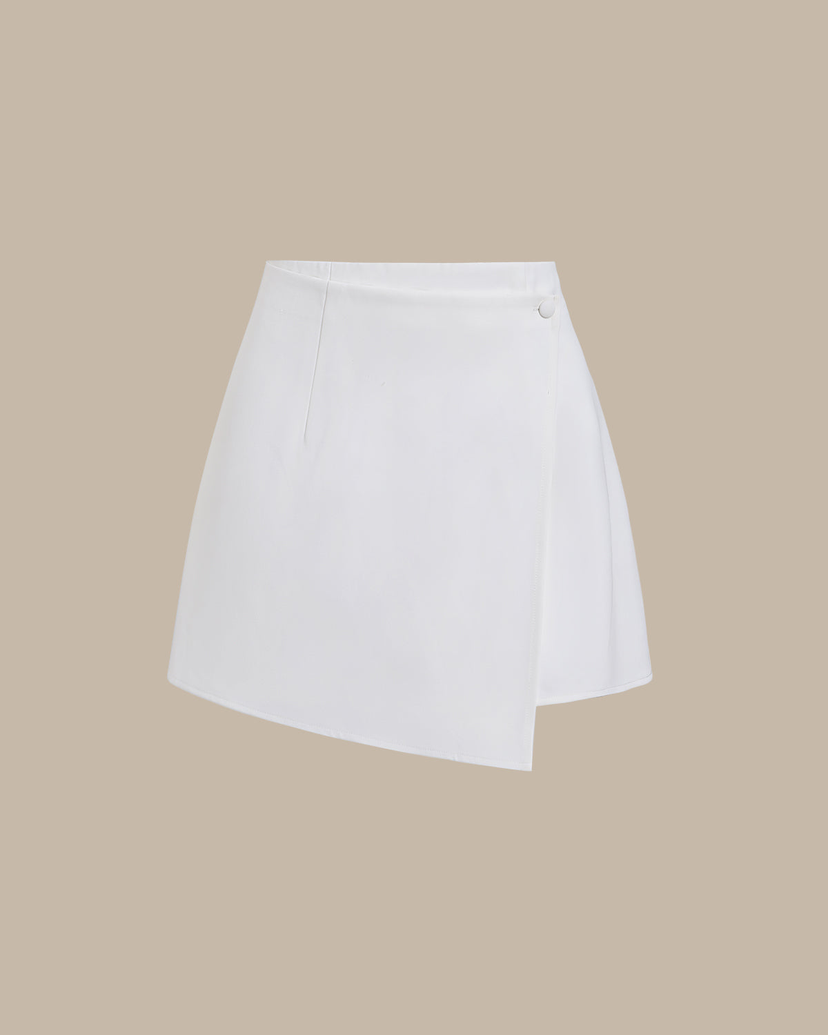 White Irregular Mini Skirt