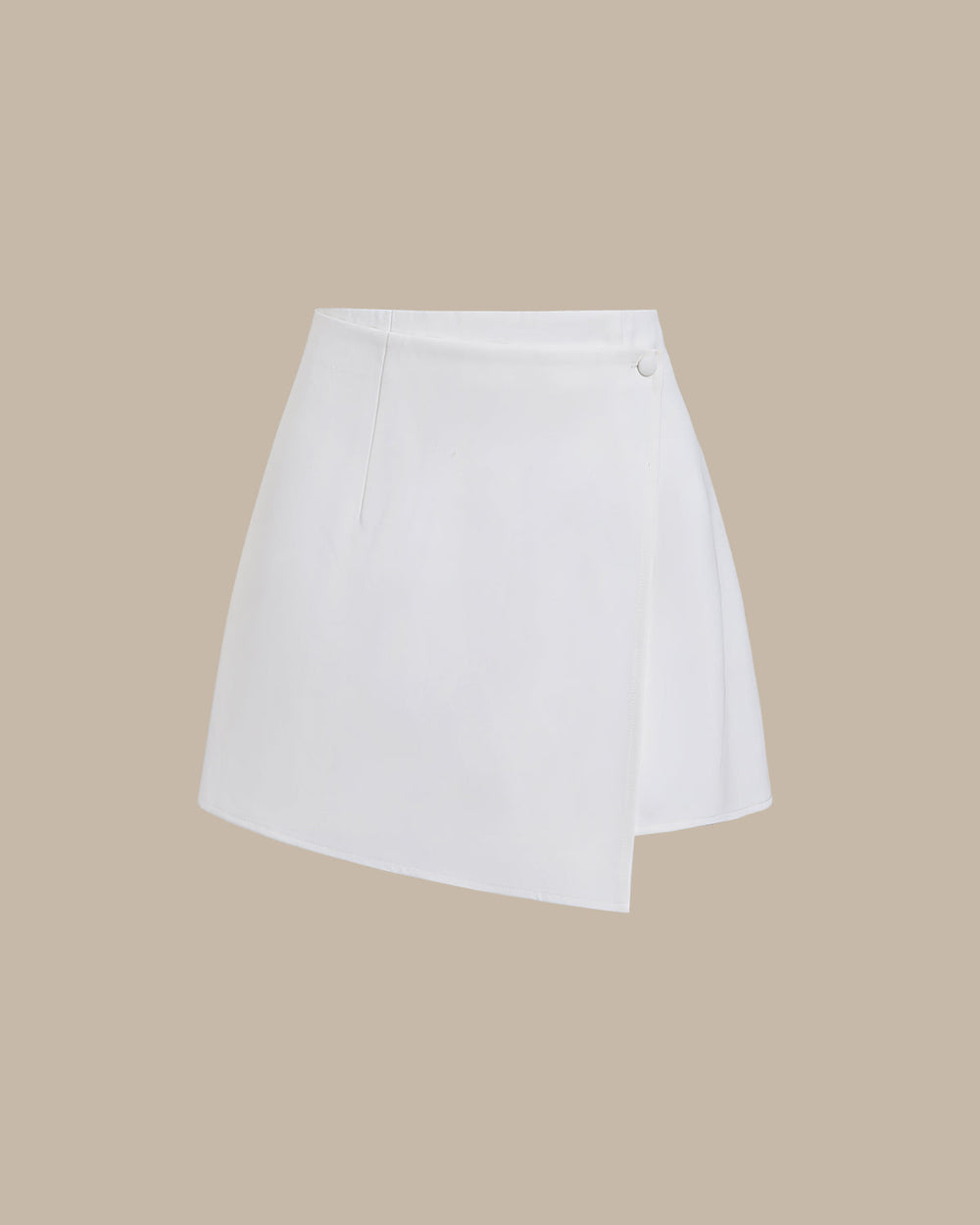 White Irregular Mini Skirt