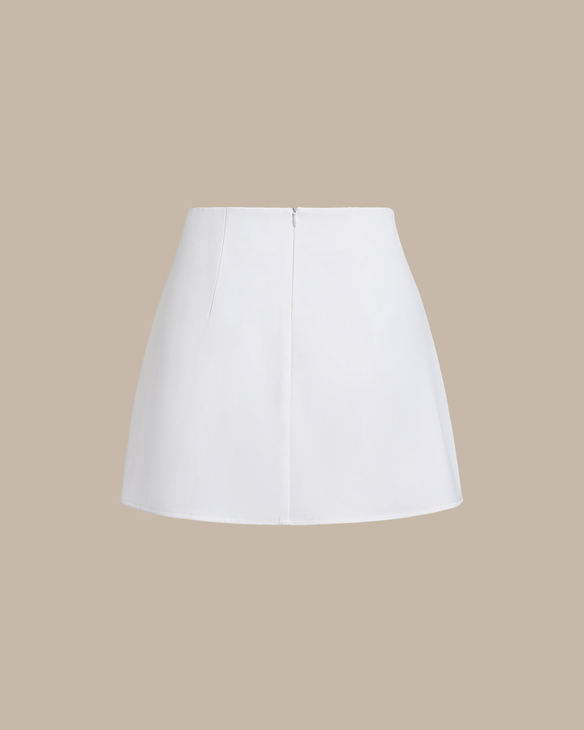 White Irregular Mini Skirt