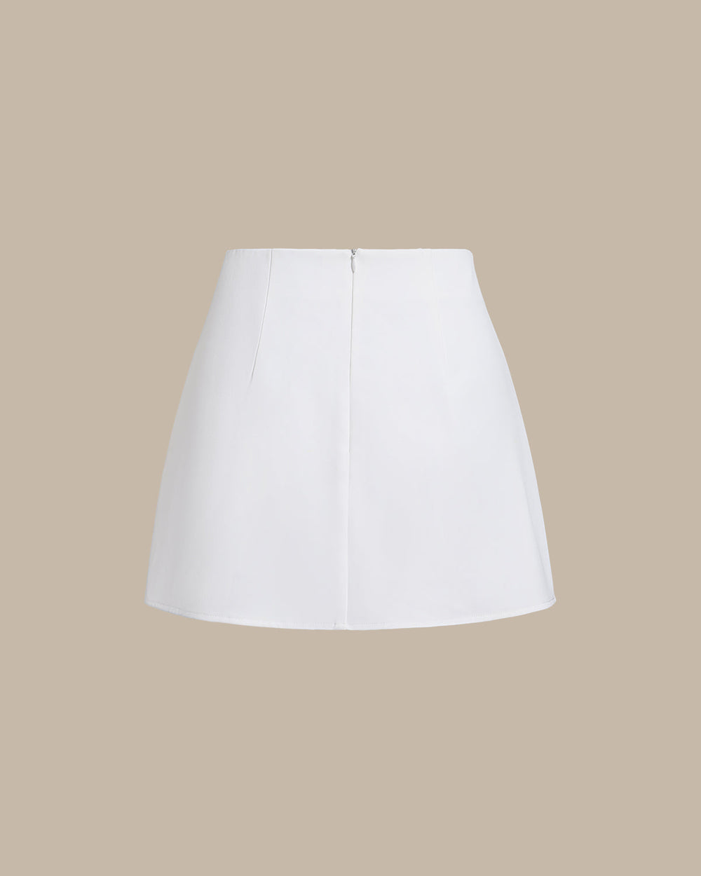 White Irregular Mini Skirt
