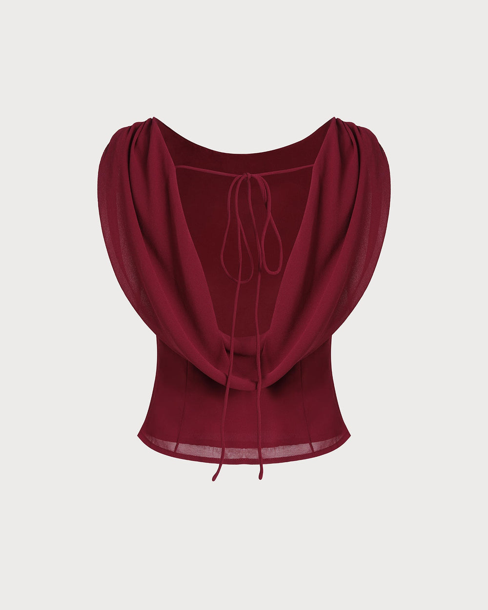 Wine Red Boat Neck Tank Top