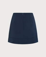 Navy Pocket Mini Skirt