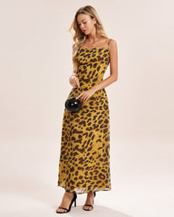 Yellow X Cross Slip Maxi Dress