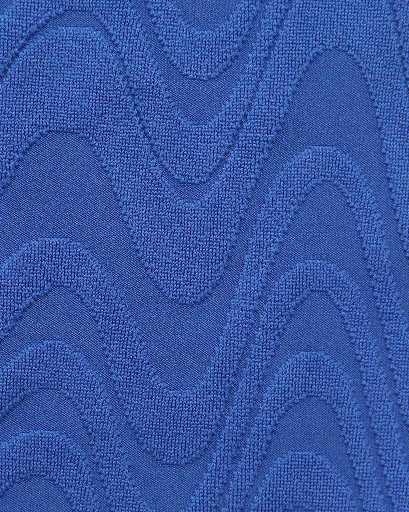 Blue U Neck Textured Bikini Set