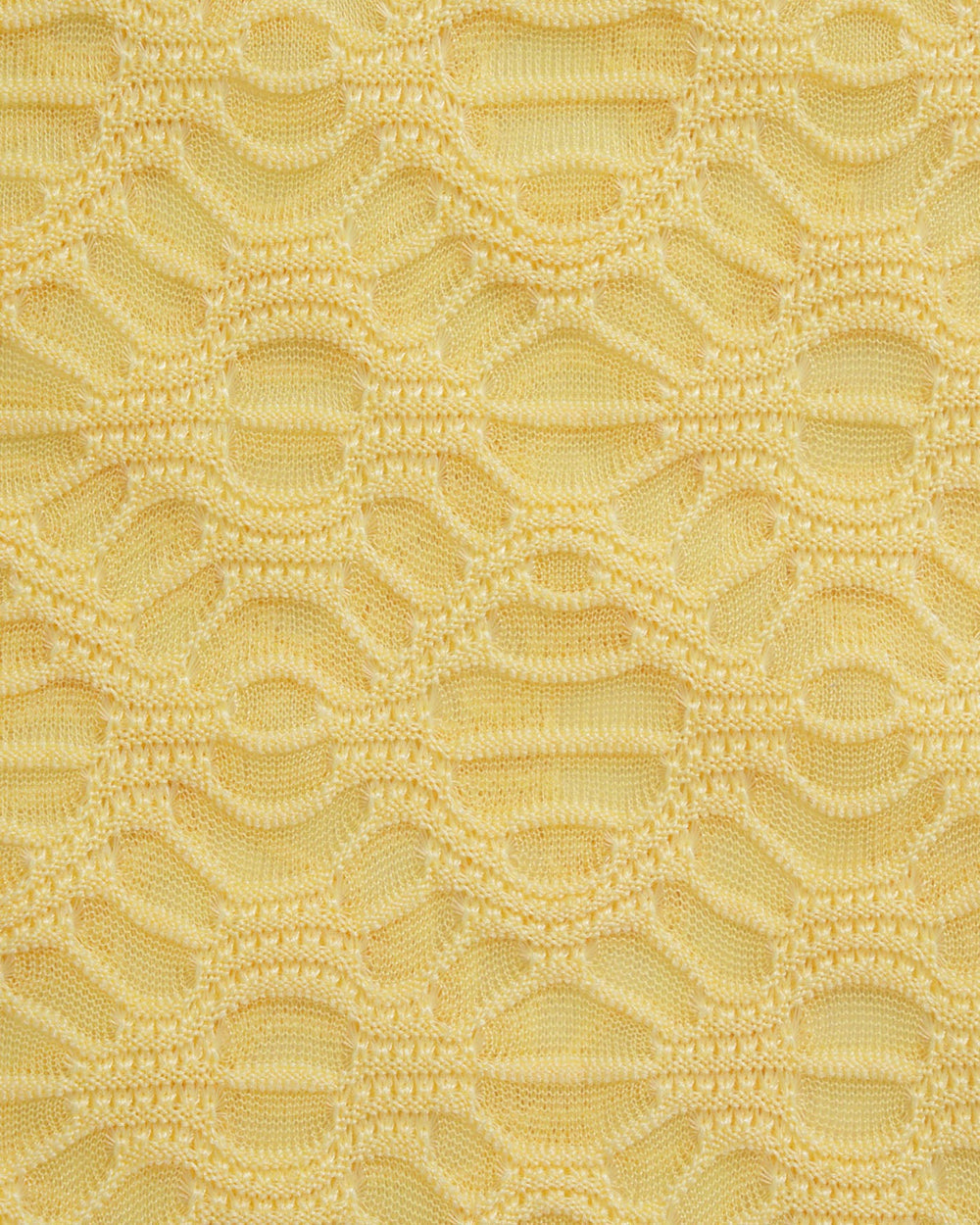Yellow Jacquard Textured Bikini Set